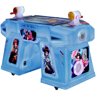 Blue Coin-Operated Amusement Machine Two Person Arcade Fishing Joystick Game Console