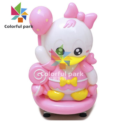 Rainbow Duck Coin Operated Kiddie Ride 100W with Steering Wheel