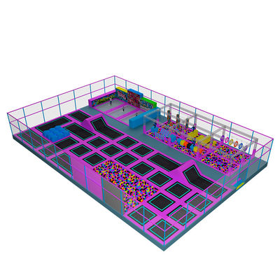Pirate Ship Playground Equipment , Large Trampoline Park With Ball Pit