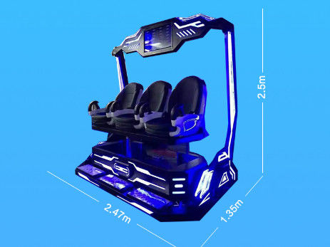 Acrylic VR Arcade Machine , 3 Seats 9d Vr Chair With Strong Joysticks