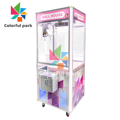 Colorful Park Claw Crane Machine Plush Toys Coin Game Vending Machine
