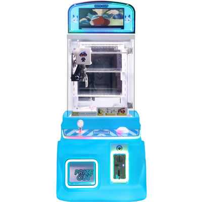 Display Screen-equipped Blue Automatic Vending Machine Children's Arcade Game Mini Claw Machine
