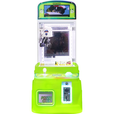 Display Screen-equipped Green Automatic Vending Machine Children's Arcade Game Mini Claw Machine