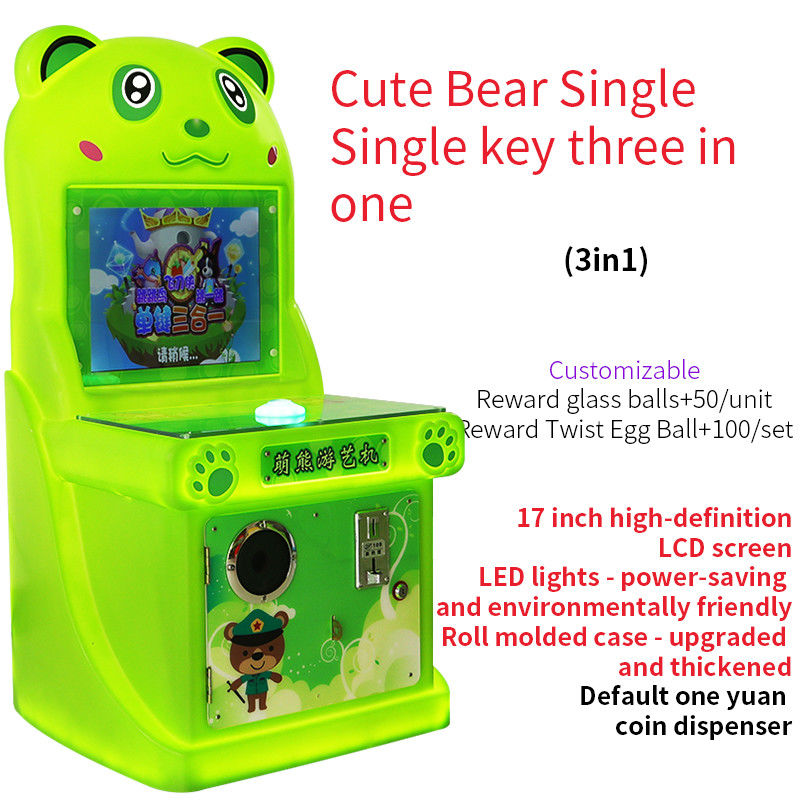 Indoor Coin-operated Entertainment Machine With Single-button Three-in-one Game Console 17-inch