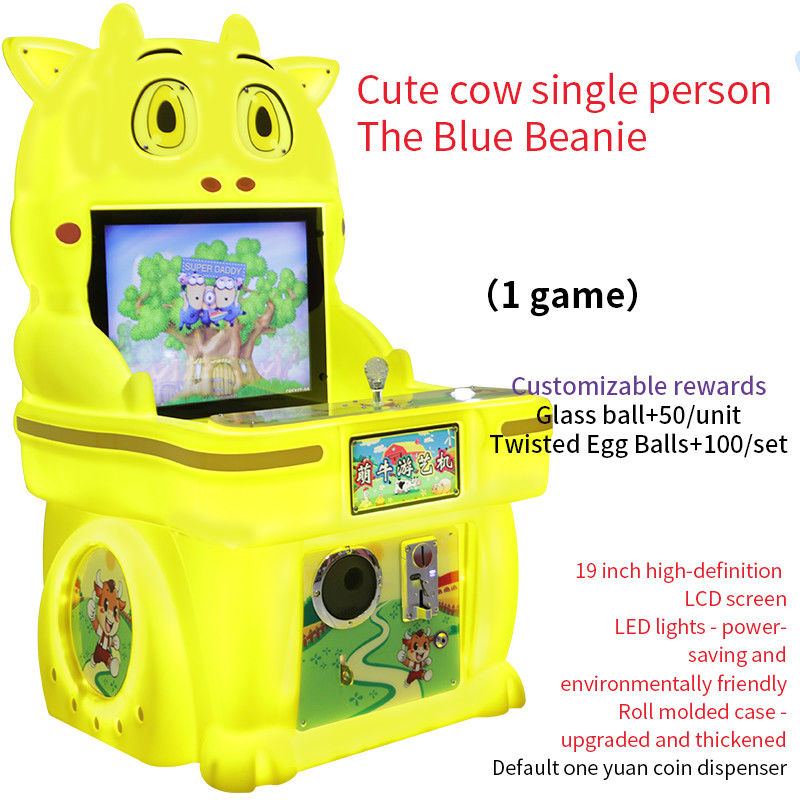 Coin op Arcade Children's Mall Robot Little Blue Hat Adventure Single Person Joystick Game Machine