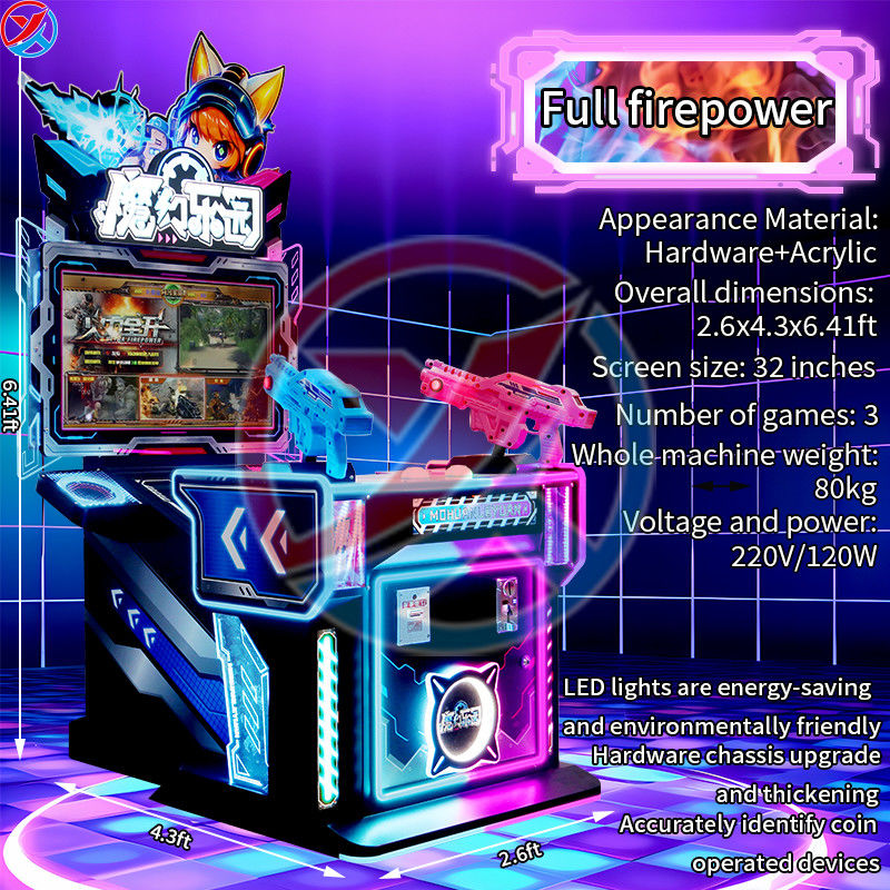 Double Player Children's Game Console With Full Firepower Shooting Parent-child Game