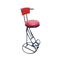 Round Nailing Swivel High Back Stainless Steel Bar Stool Adjustable Plastic Spoon Bar Chair
