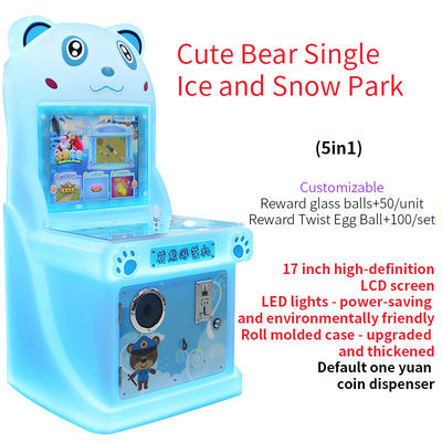 17-inch Cute Bear Coin-Operated Game Machine Ice And Snow Park Arcade Game Machine 220V