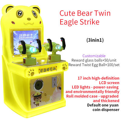Kids Arcade Shooting Game Play Two-Player War Eagle Attack Shooting Game 17-inch