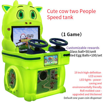 Cow Coin Mall Robot For Children Two-Player Speed Chariot Racing Game Machine For Home