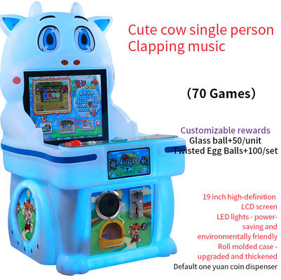 Cute Cow Coin-operated Single-Player Music Children Clap Game of Good Quality 19-Inch