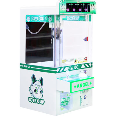 Coin-Operated LED Light Mini Claw Machine Hardware Cabinet Plush Toy Game Factory For Sale
